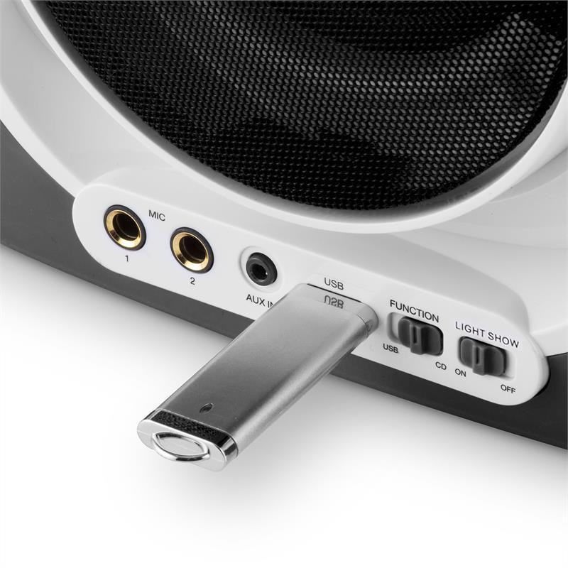 Kara Illumina караоке-система CD USB MP3 LED світлове шоу 2x мікрофон мобільний чорний (Німеччина, Рівне - фото 3