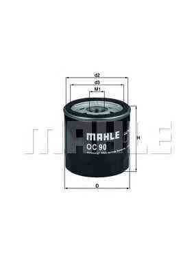 KNECHT (MAHLE) OC 90 OF — Масляний фільтр | Надійний захист двигуна та стабільна робота Ковель