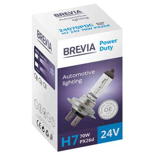 Галогенова лампа Brevia H7 24V 70W PX26d Power Duty CP Львів