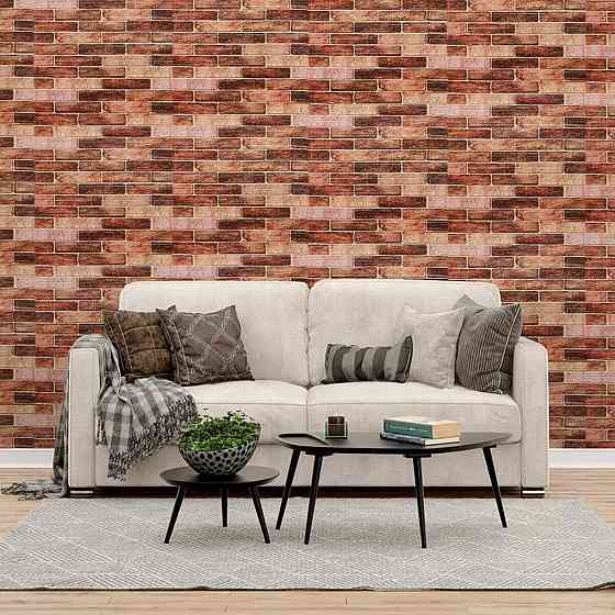 Самоклеющаяся декоративная 3D панель 700x770x5мм Коричневый Екатеринославский кирпич (179) SW-00000248 Днепр