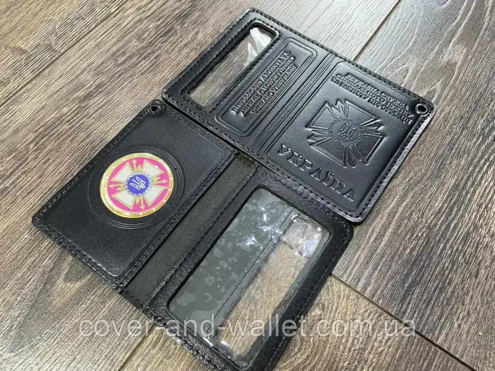 Шкіряна обкладинка ДССЗЗІ держспецзв'язок з пластиковим шевроном Київ - фото 13