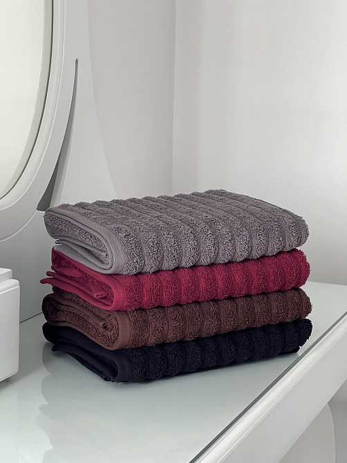 Рушник однотонний Ideal Textile Хвилі 40х60 см 450 г/м2 (56861075) Чернівці - фото 3