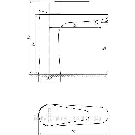 Змішувач для умивальника Globus Lux MAIN SM-101 Чернівці