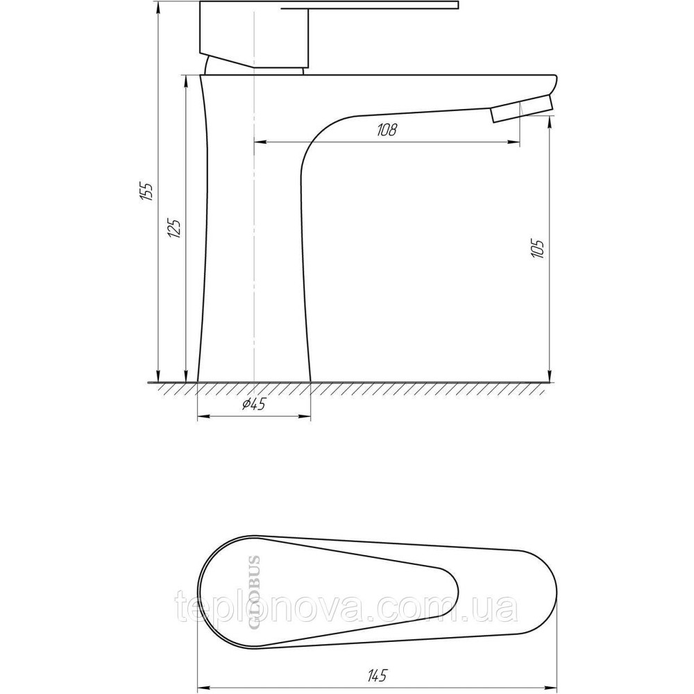 Змішувач для умивальника Globus Lux MAIN SM-101 Чернівці - фото 4