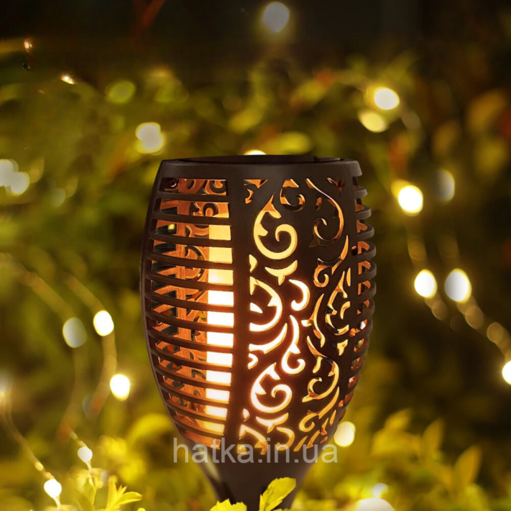 Уличный фонарь садово-парковый наземный Sirius 39003 на солнечной батарее с имитацией огня Киев - изображение 3