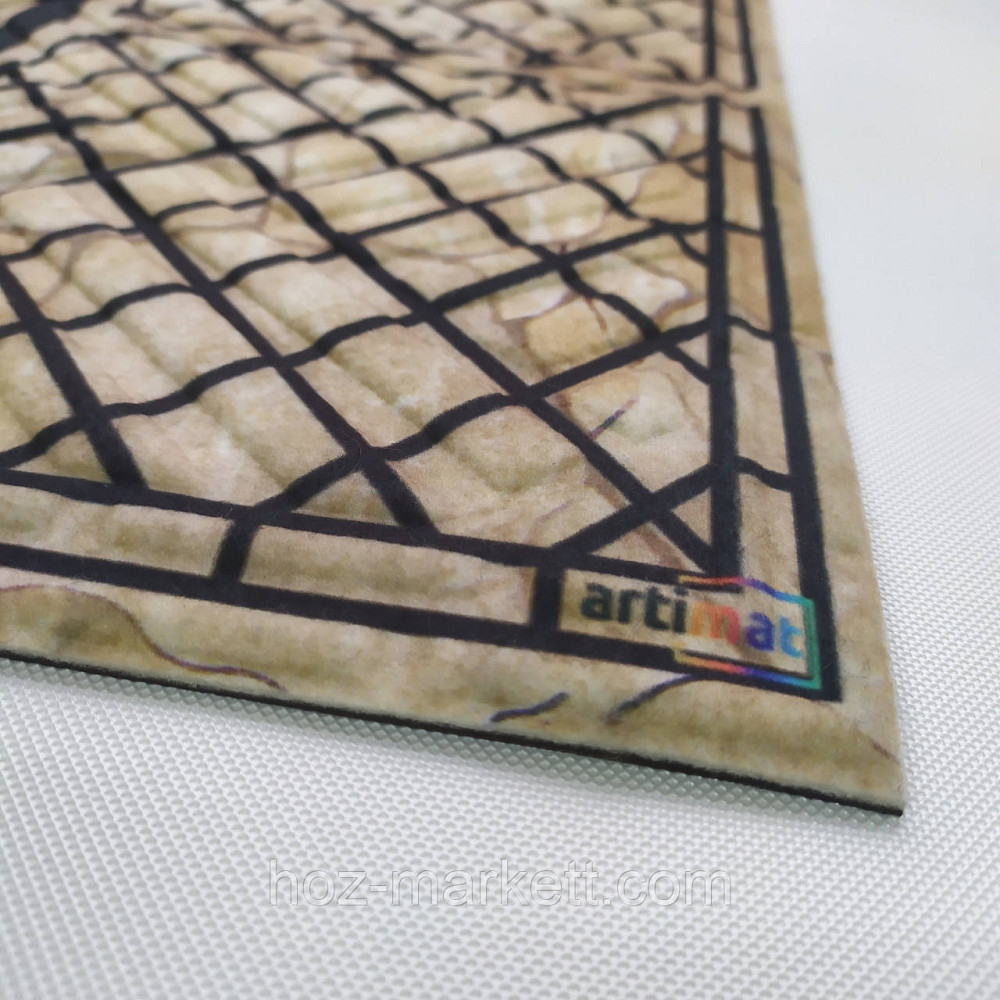 Коврик 60 х 40 см прорезиненный с ворсом с рисунком плетение Харьков - изображение 4