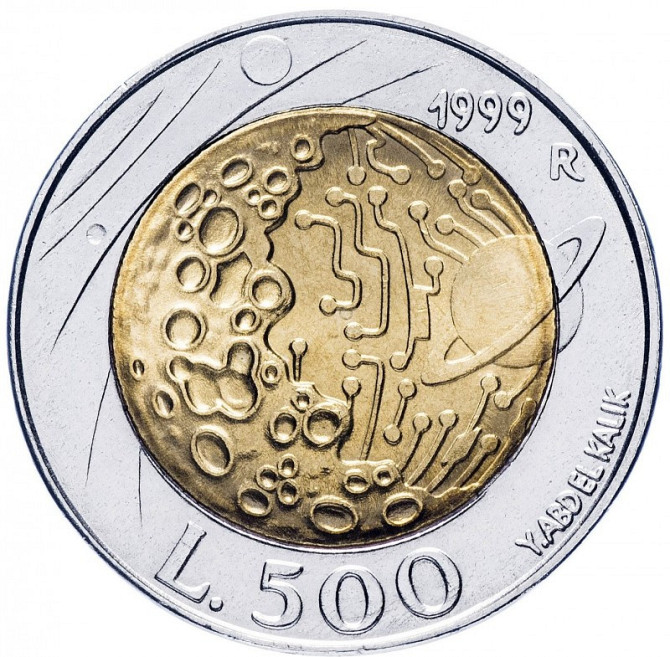 Монета 500 літрів. 1999 рік, Сан-Маріно.UNC Полтава - фото 1