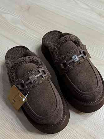 Уггі жіночі Itts 080-24 лофери капці на платформі з хутром коричневі, 38, 24 см Київ