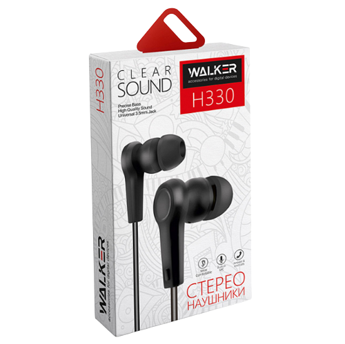 Навушники WALKER H330 з мікрофоном чорний Житомир - фото 3
