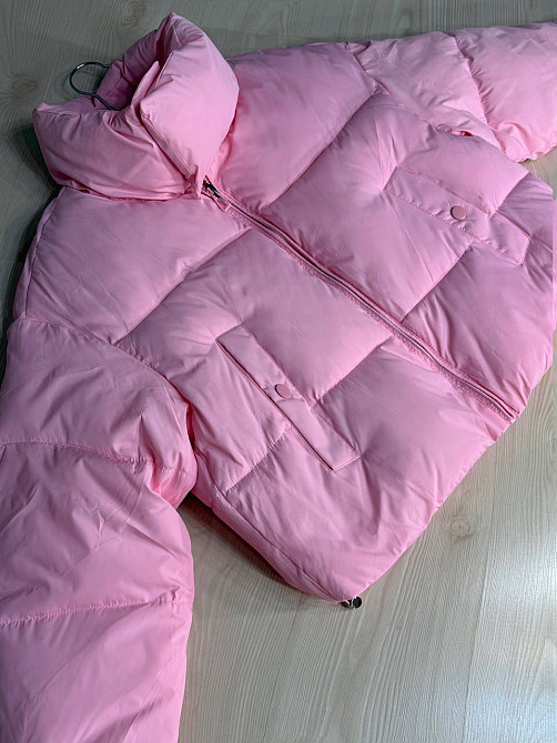 Куртка жіноча Lady Yep 10043 коротка на блискавці з коміром рожева, рожевий, 44 Київ - фото 3