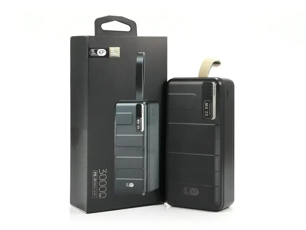 Зовнішній акумулятор KP KP-32 30000мАг 22,5Вт з підтримкою швидкого заряджання та двома USB-виходами Одеса - фото 12
