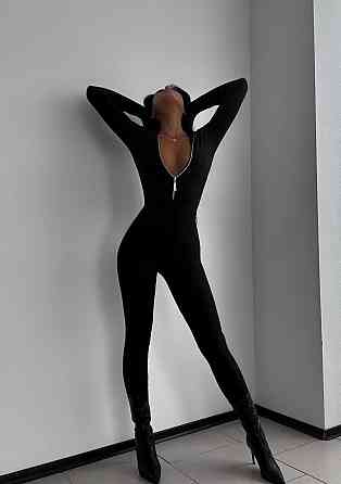 Жіночий теплий комбінезон із капюшоном ангора рубчик на флісі 46/48 Одеса