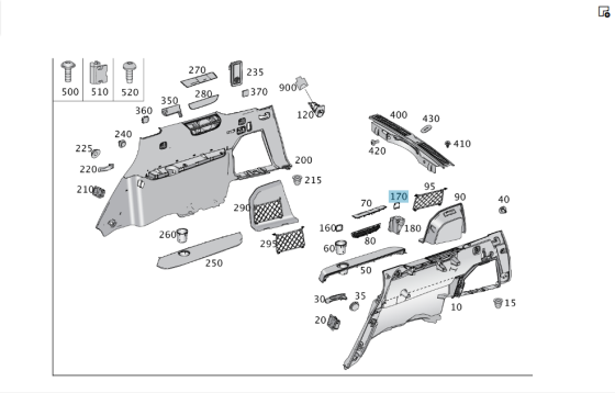 Mercedes-Benz  A1666980389 8N84 Заглушка кріплення бічної обшивки багажника бежева CLS Shooting Brake X218 GL/GLS X166 Одеса
