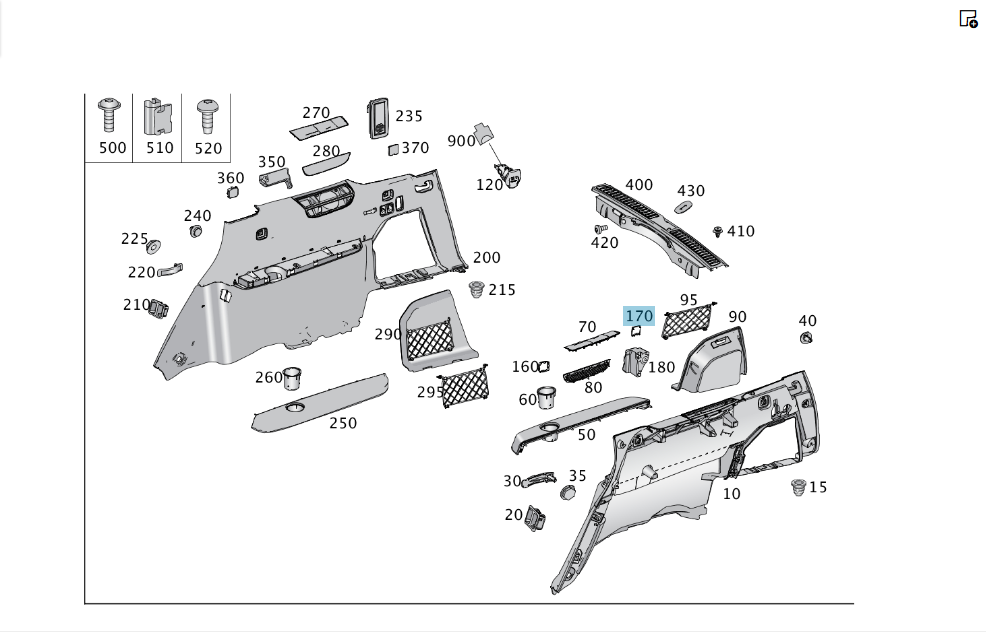 Mercedes-Benz  A1666980389 8N84 Заглушка кріплення бічної обшивки багажника бежева CLS Shooting Brake X218 GL/GLS X166 Одеса - фото 2