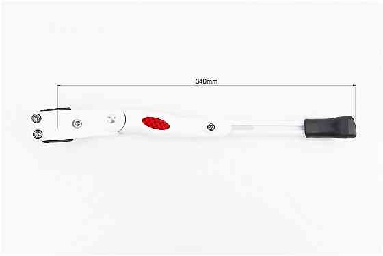 Підніжка бокова задня телескопічна для 24"- 26", кріплення за перо рами, алюмінієва, біла HS-001 Київ