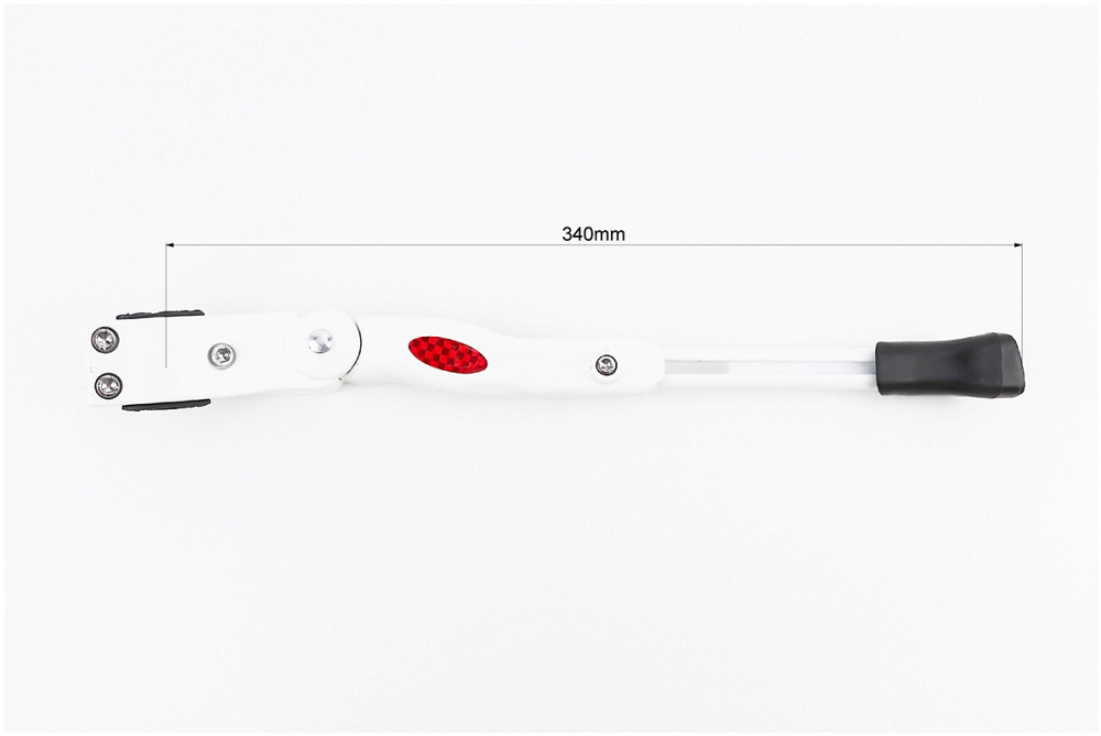 Підніжка бокова задня телескопічна для 24"- 26", кріплення за перо рами, алюмінієва, біла HS-001 Київ - фото 2