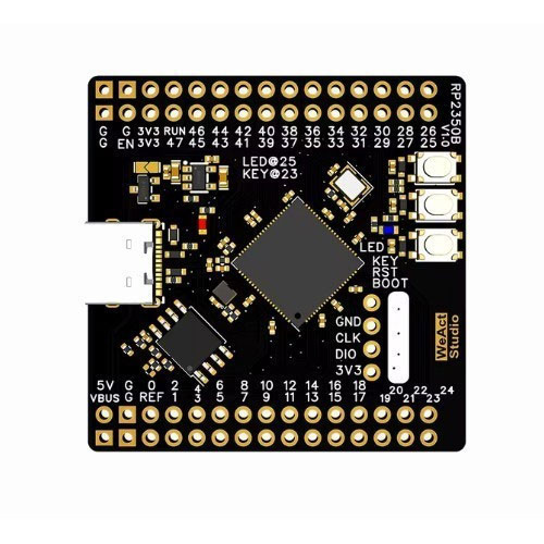 Плата розробника RP2350B WeAct Studio ARM RISC V 150МГц 48 GPIO Type C 5В 41x41мм мікроконтролер Київ - фото 3