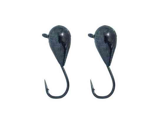 Мормишка вольфрам Крапля з вушком 2,5мм 0,26г black nickle (2шт/уп) ТМ FISHING ROI Київ