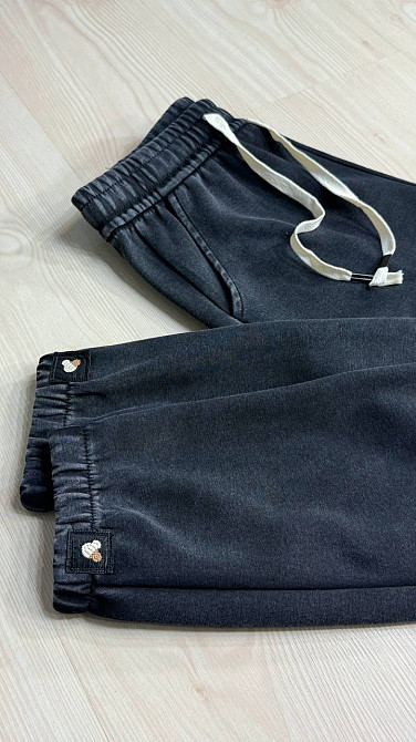 Брюки женские Akfu 507 спортивные джогеры на резинке вареные черные, черный, XL Киев - изображение 7