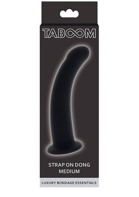 Фалоімітатор страпон Taboom Strap-On Dong Medium чорного кольору, 14 см х 3.3 см Sex Aura Київ - фото 4