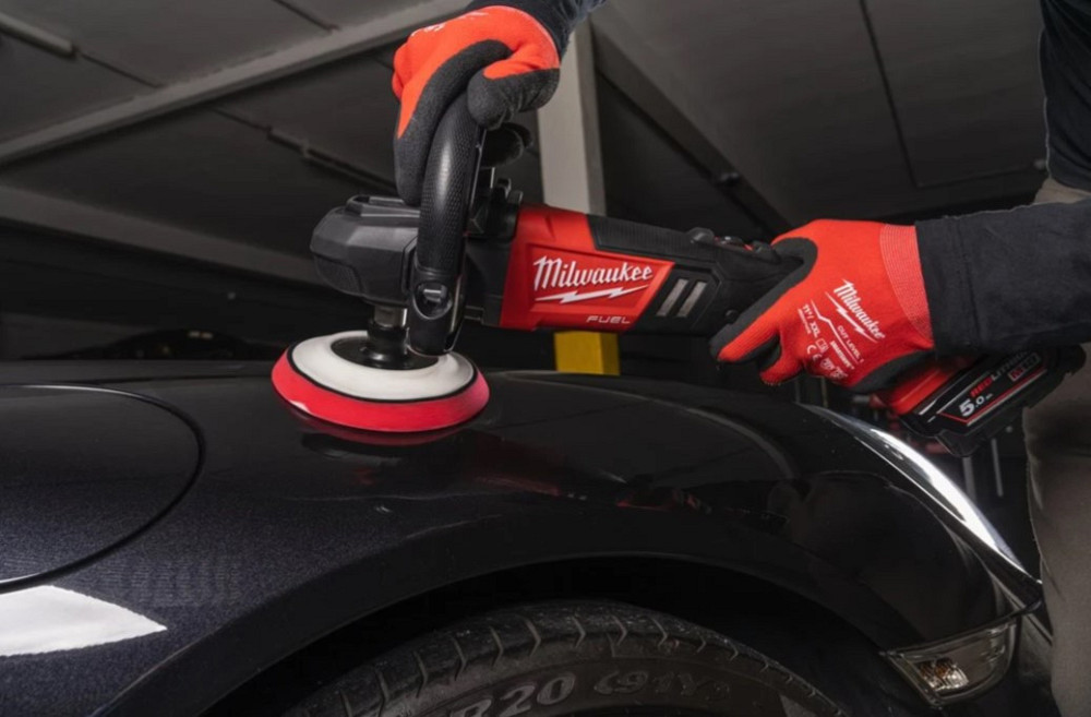 Машина полірувальна кутова акумуляторна MILWAUKEE M18 FAP180-0, O диска 180мм (+ полірувальна платформа, Одеса - фото 9