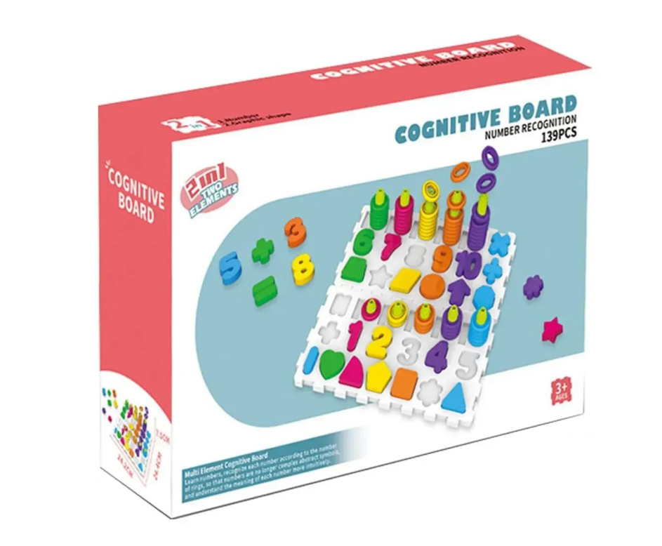 Розвиваюча гра "Логіка-вкладиш 2 в 1" DF78 цифри, букви, фігури Вінниця - фото 3