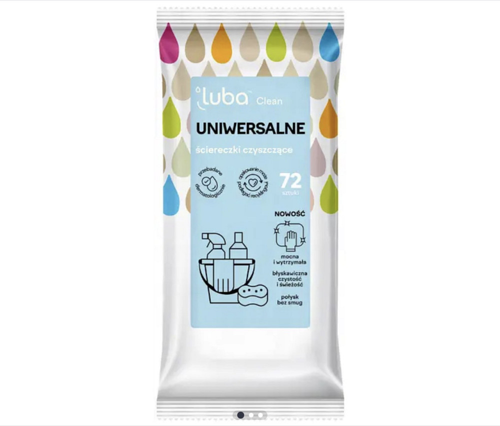 Серветки вологі універсальні Luba Clean, 72 шт Виноградов - изображение 1