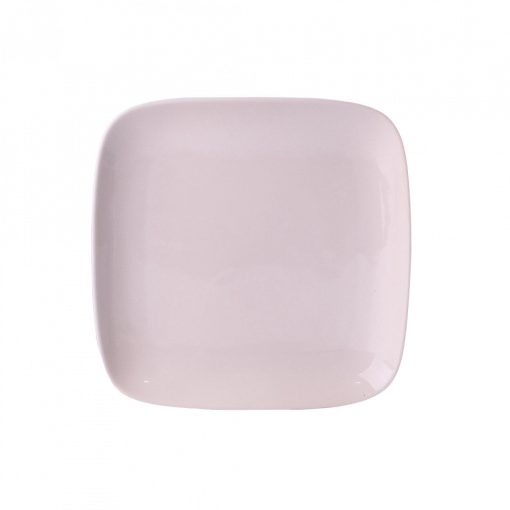 TS Kitchen Тарілка обідня квадратна з порцеляни 20х20 см біла Київ - фото 2