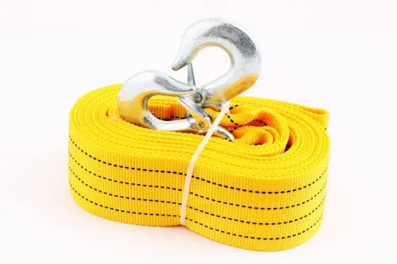 Трос буксировочный лента  8 т/6.0м/7.5см Vitol крючки Винница