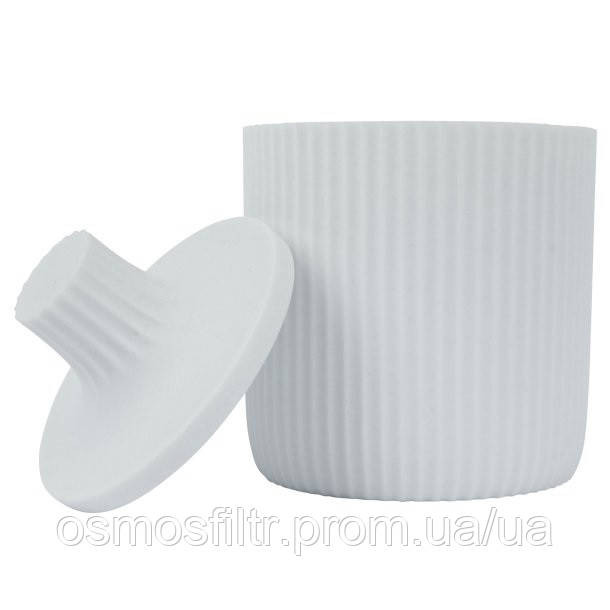 Ємність для зберігання Axentia Samos біла полігума з кришкою Ø 8,5 см, Н 12 см (135860) Київ - фото 2