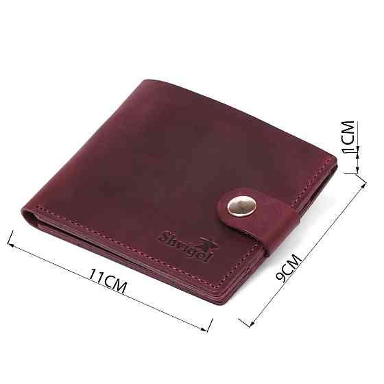 Жіноче вінтажне портмоне Shvigel 16457 Бордовий Київ