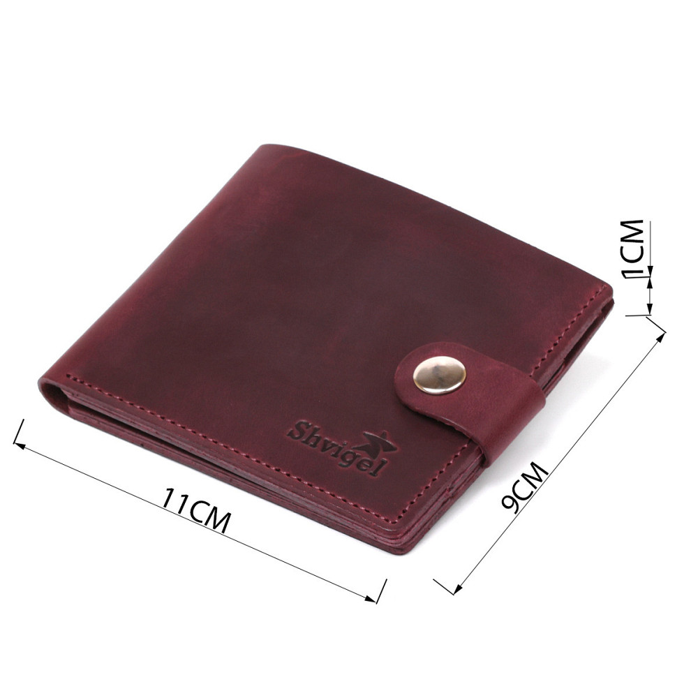 Жіноче вінтажне портмоне Shvigel 16457 Бордовий Київ - фото 3