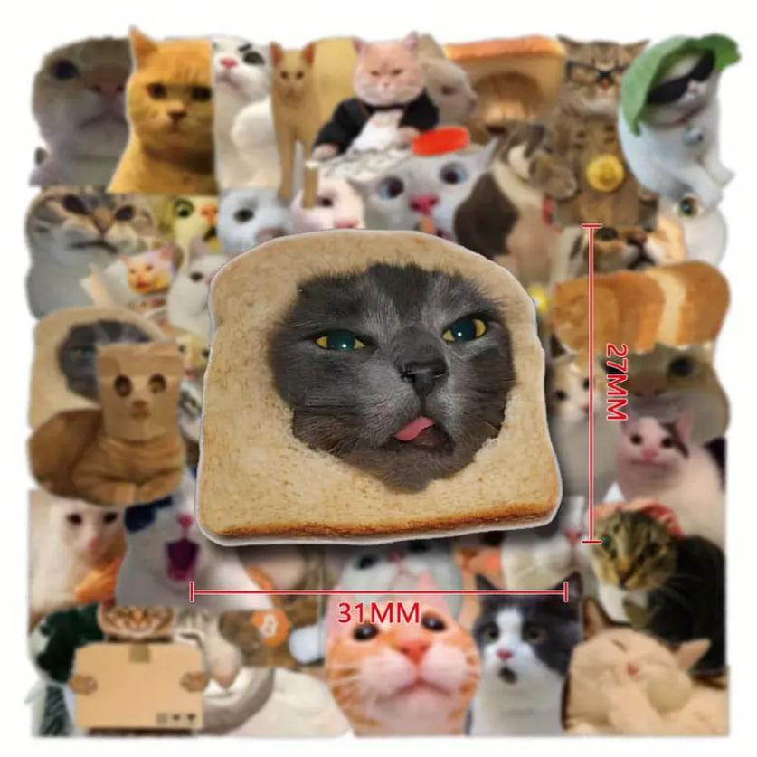 Стикеры с котами. Водонепроницаемые виниловые эстетические наклейки, набор 50 штук. Киев - изображение 4