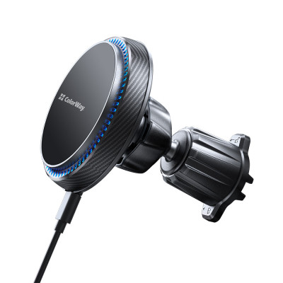 Універсальний автотримач ColorWay MagSafe 360° Air Vent 15W Black (CW-CHMW041Q-BK) Вінниця - фото 8