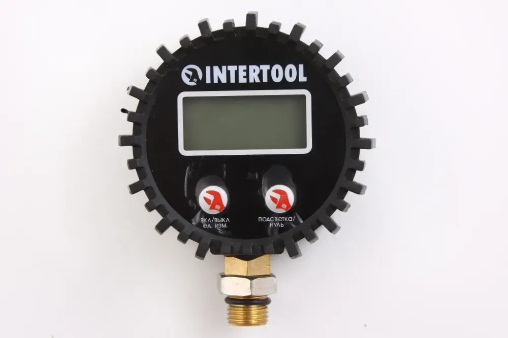Манометр для пистолета подкачки цифровой Intertool 1/4 резьба внизу Винница - изображение 1