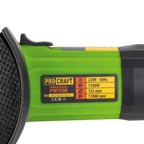 Машина кутова шліфувальна PROCRAFT PW1100 125мм 1100Вт 11000об/хв Коломия - фото 7