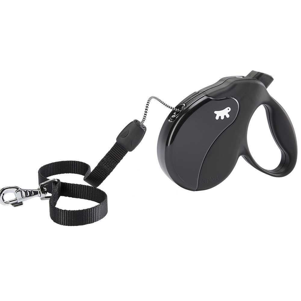 Поводир - рулетка для собак з шнуром Ferplast Amigo Cord (Ферпласт Аміго Корд) 14 х 3.6 x h 12 см - S, чорний Запоріжжя - фото 1