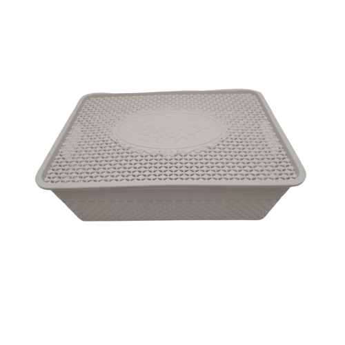 Кошик 34*23*11,5см з ручками з кришкою Плетінка Interos Житомир - фото 1