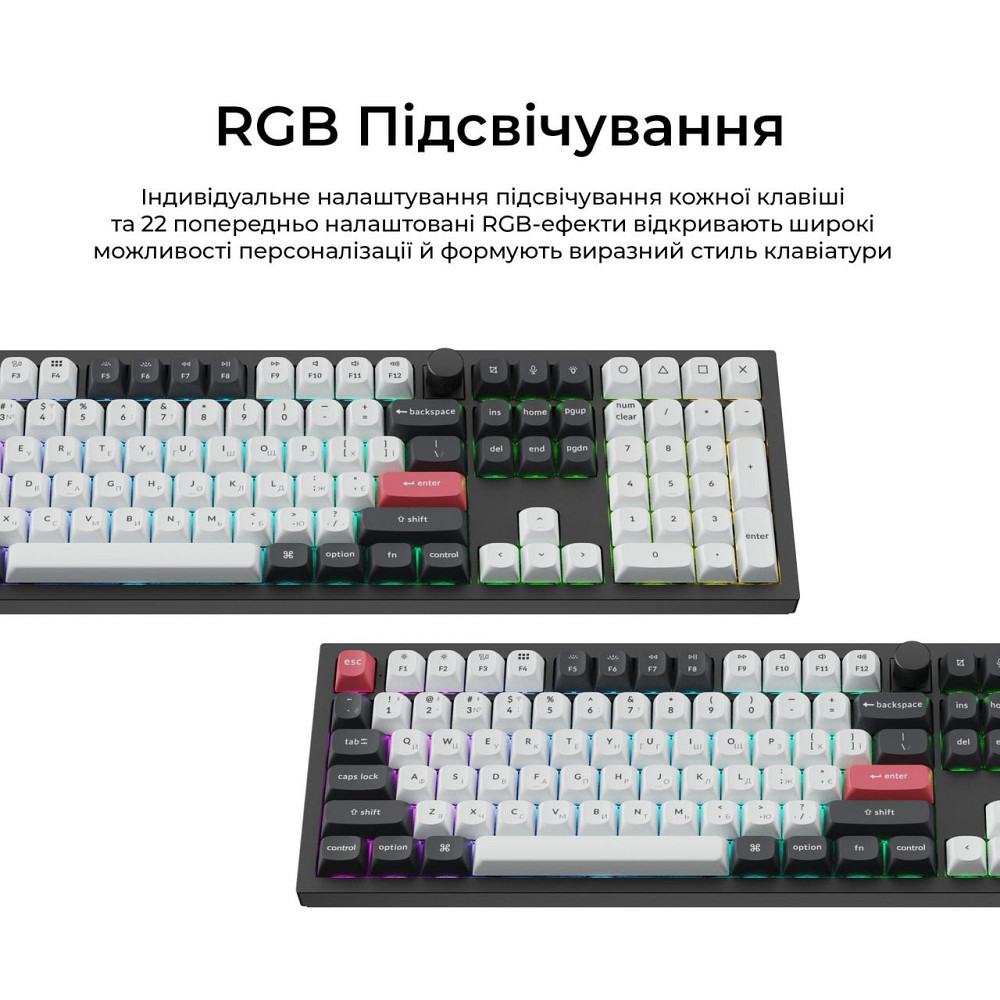 Клавіатура бездротова Keychron Q6 HE Magnetic Switch Black RGB (Q6H-M1-UA) ( 20028 ) Харьков - изображение 14