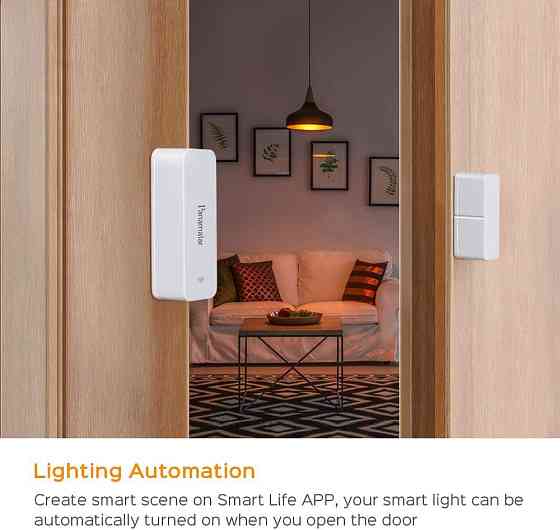Беспроводной датчик открывания дверей и окон PANAMALAR D06 для умного дома Alexa 2.4G Wi-Fi сенсор,  Киев