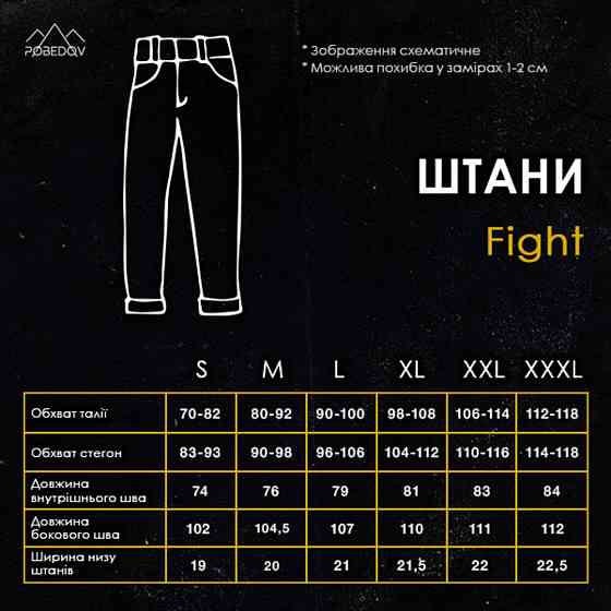 Зимові чоловічі хакі штани Pobedov Fight. Утеплені чоловічі штани зимові хакі Київ