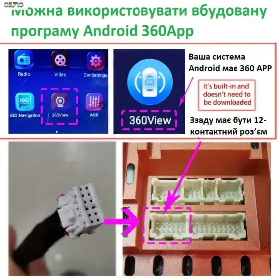 Система кругового обзора Car Cam 360 градусов Panoramic Night Vision Pro HD Коломыя