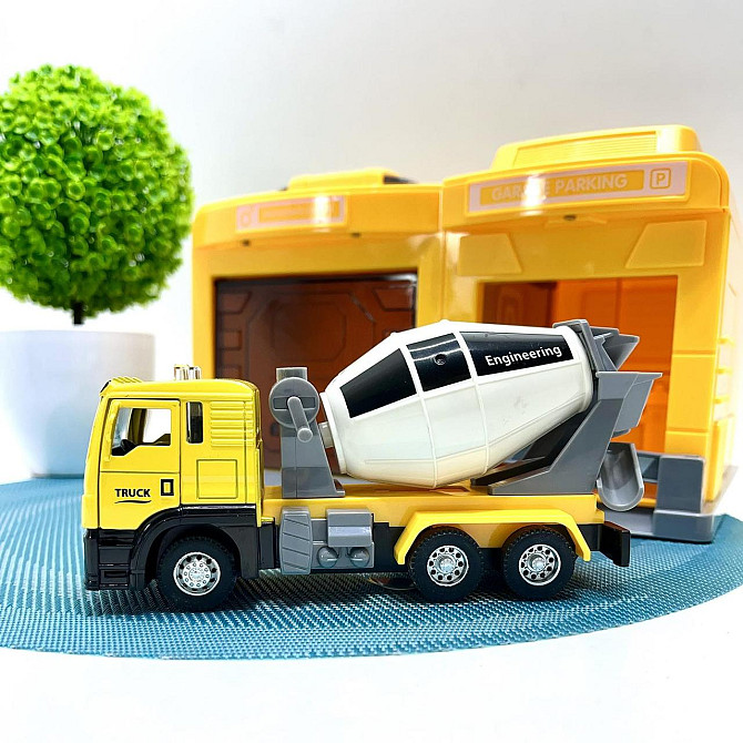 Гараж з машинкою Chengmei Toys Бетонозмішувач з світловими та звуковими ефектами Жовтий (CLM-553) Чернигов - изображение 8