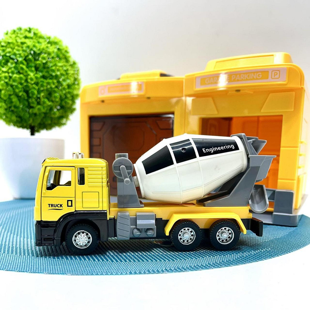 Гараж з машинкою Chengmei Toys Бетонозмішувач з світловими та звуковими ефектами Жовтий (CLM-553) Чернігів - фото 8