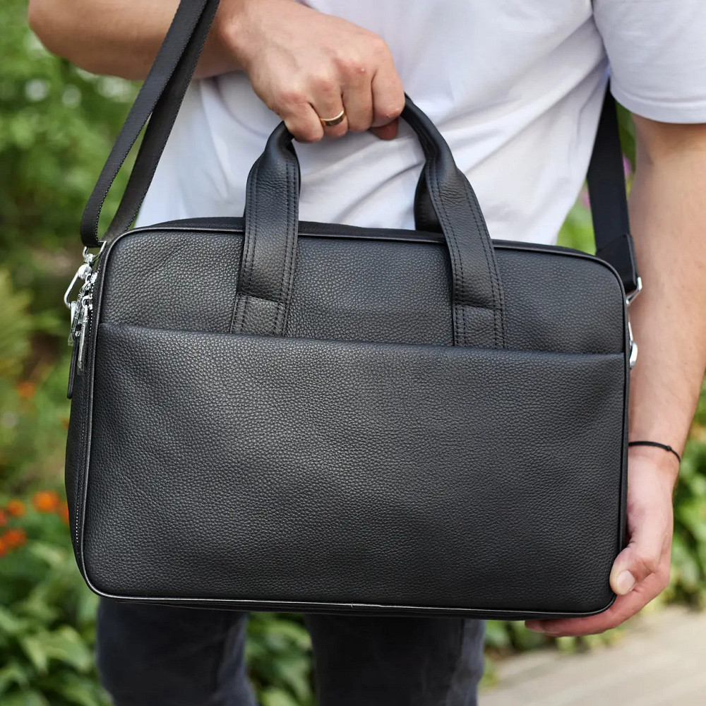 Чоловіча шкіряна сумка-портфель для ноутбука і документів в діловому стилі Tiding Київ - фото 6