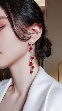 Серьги длиные красивые Розочки Киев - изображение 2