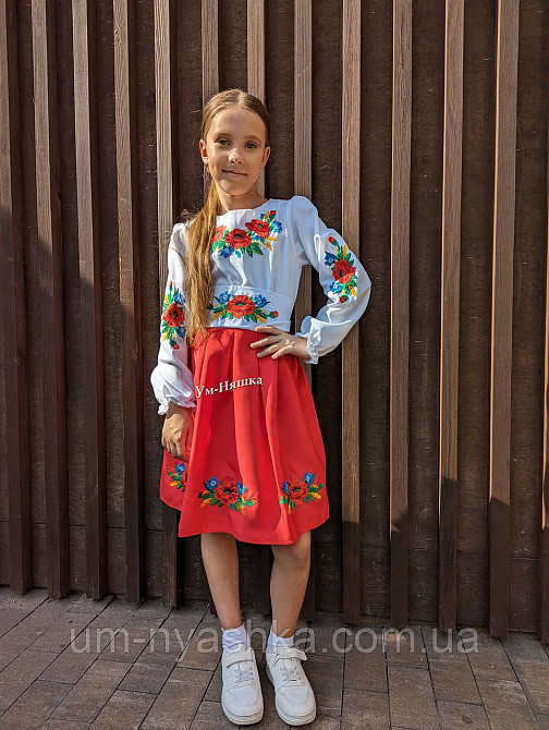 Сукня червона вишиванка з маками р.128-146 Кривий Ріг - фото 7