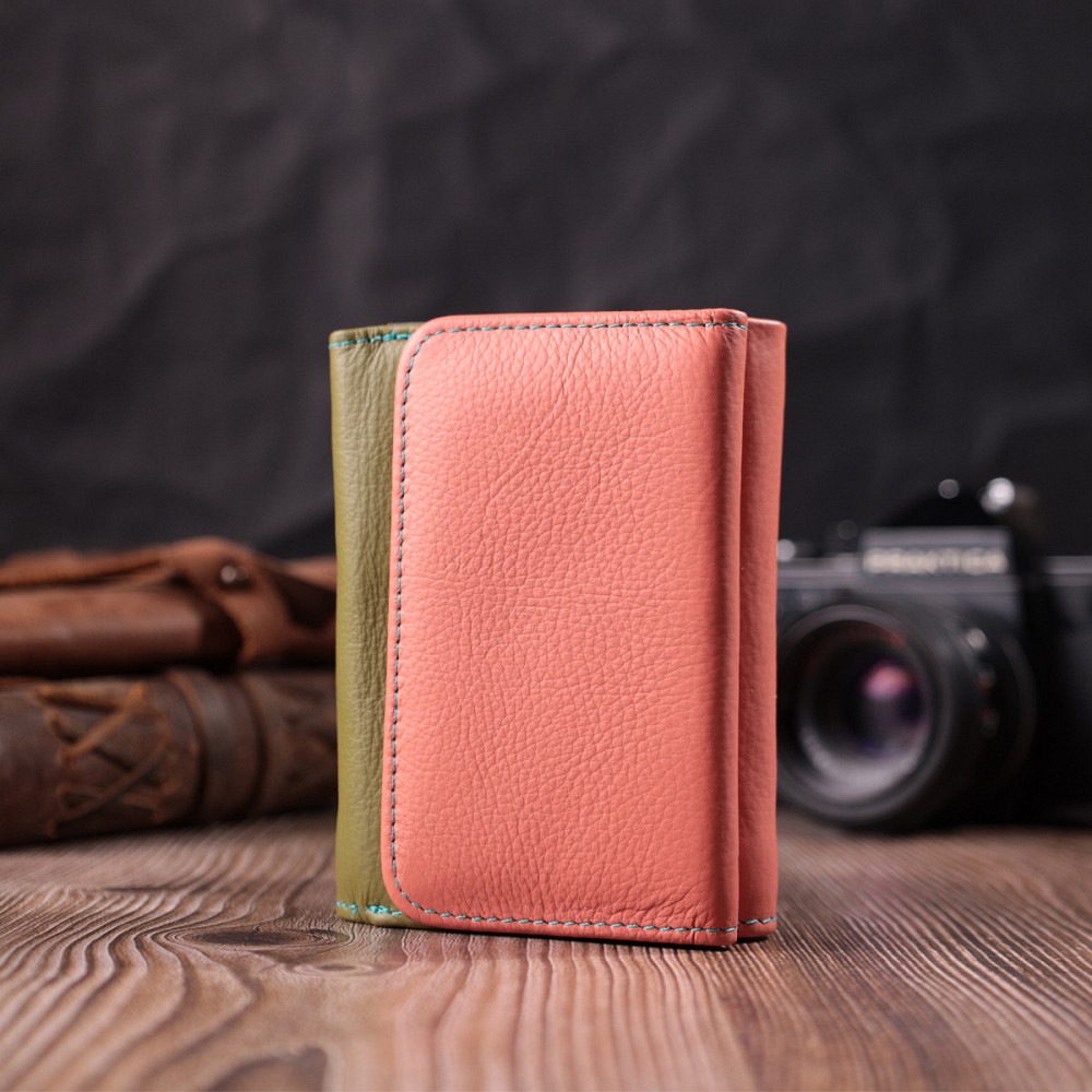 Кошелек для стильных девушек из натуральной кожи ST Leather 22494 Разноцветный Киев - изображение 7