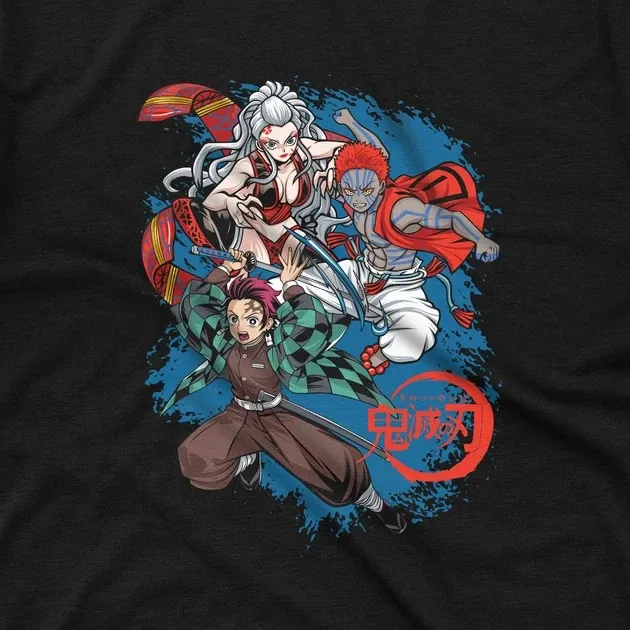 Футболка для підлітка хлопчика з принтом Клинок, рассекающий демонов Танджиро, Дакі, Аказа Розмір 160 Anime10358 Дніпро - фото 4