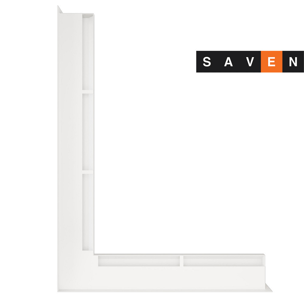 Вентиляційна решітка для каміна кутова ліва SAVEN Loft Angle 60х600х800 біла Львів - фото 3